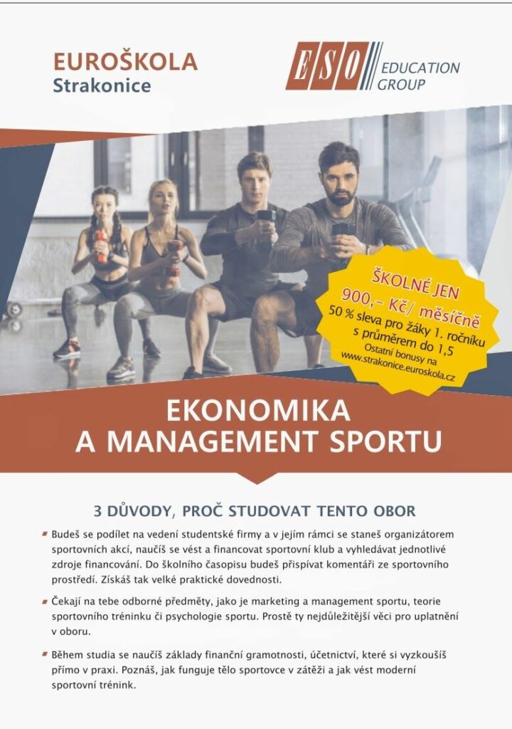 Nový obor EKONOMIKA A MANAGEMENT SPORTU